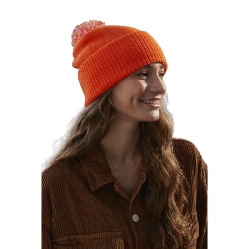 Two-tone Pom Pom Hat, woolly hat,  beanie,  hat,  seasonal
