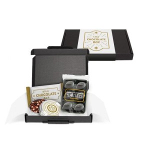 Mini Black Postal Box - Chocolate Edition, chocolate,  gift,  confectionery
