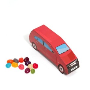 Eco Car Box with Jelly Beans, sweets,  confectionery,  gifts,  vegetarian,  eco