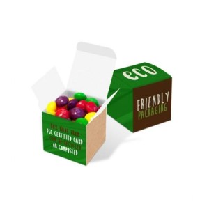 50g Eco Maxi Cube with Skittles, sweets,  confectionery,  gifts,  eco