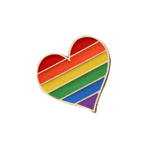 Rainbow Heart Pin Badge, Summer,  Events,  Pride