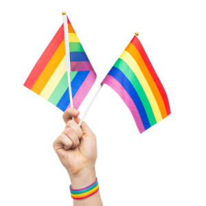 Hand Waving Flags  - A5, Summer,  Events,  Pride