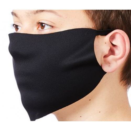 Face Mask - Plain Black - Scuba fabric, mask, face mask, safety