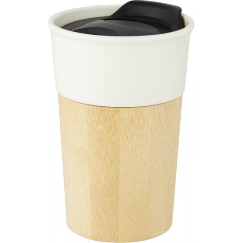 Pereira 320 ml porcelain mug with bamboo outer wall, bamboo, eco, porcelain, mug, travel, new