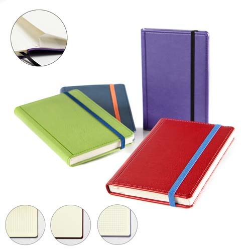 A5 Casebound Notebook With Edge Stitch Emboss, Elastic Strap, Envelope Pocket & Pen Loop In A Choice Of Belluno Colours, Black, Blue, Blue, Blue, Blue, Blue, Purple, Red, Red, Red, Pink, Pink, Yellow, Green, Green, Green, Green, Orange, White, Brown, Brown, Brown, 