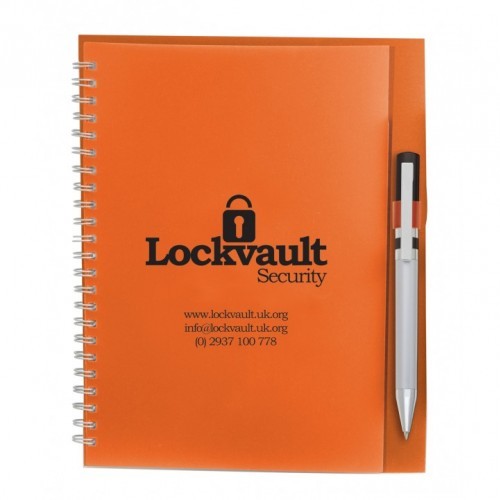 A5 Pen Loop Notebook, Blue, Green, Green, Orange, Pink, Purple, Red, Yellow, Blue, Clear, Green, 