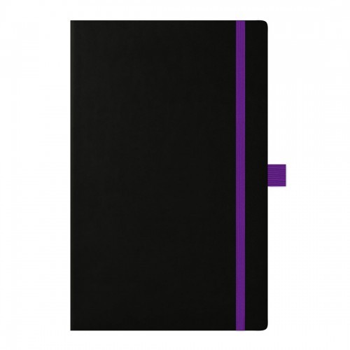 Medium Notebook Ruled Tucson "Edge", Black, Blue, Black, Orange, Black, Red, Black, Green, Black, Pink, Black, Purple